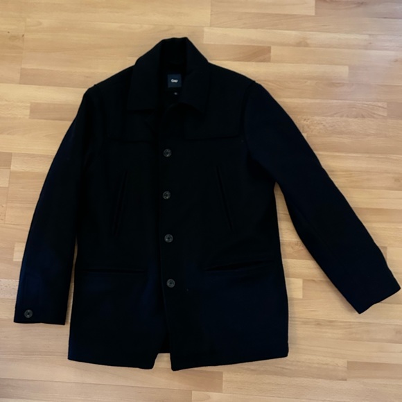 GAP Other - Gap men’s black wool button down coat